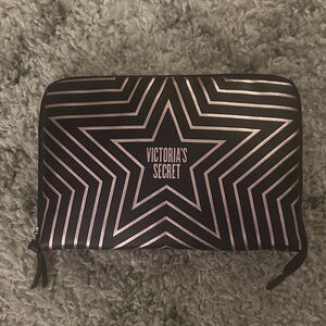 Victoria's Secret Copper and Black Foldable Small Duffle Bag with White Stars